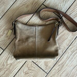 Coach suede cross body bucket bag, vintage